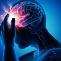 person with migraine